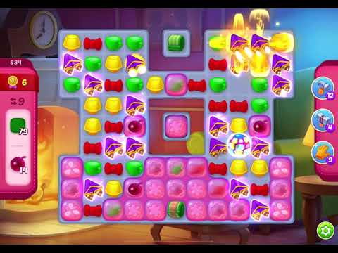 HomeScapes Level 884 no boosters (22 moves)