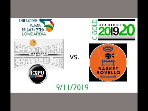 C GOLD 2019/2020: BT Battaglia EXPO INOX Mortara - ASD Basket Rovello  9/11/2019