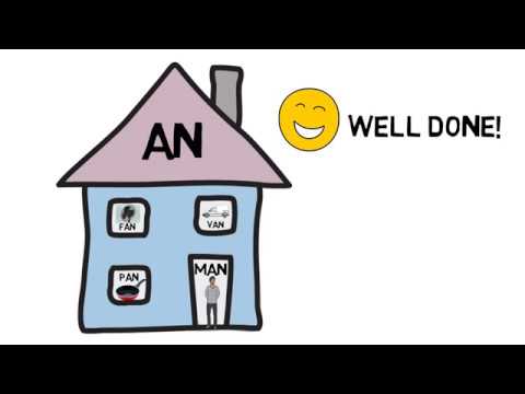 PHONICS, WORD FAMILY 'AN' , a sound,  CVC words, middle 'a', letter sound a