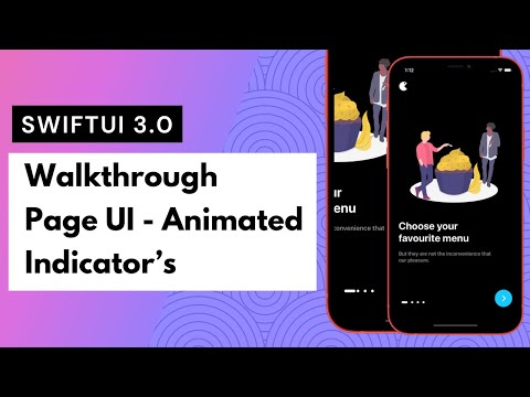 SwiftUI 3.0 Walkthrough Page UI - Animated Indicator's - Paging - OnBoarding App UI -  Xcode 13