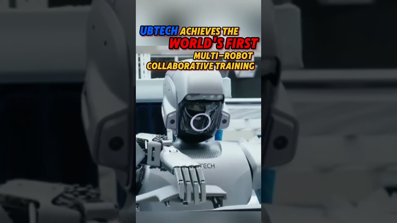 UBTech achieves the world's #first multi-robot collaborative training #tech #robotic #industrial