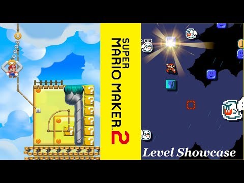 Mario Maker 2 Level Showcase l Maker's Skyline: Rooftop Run & Boo's Gloomy Manor