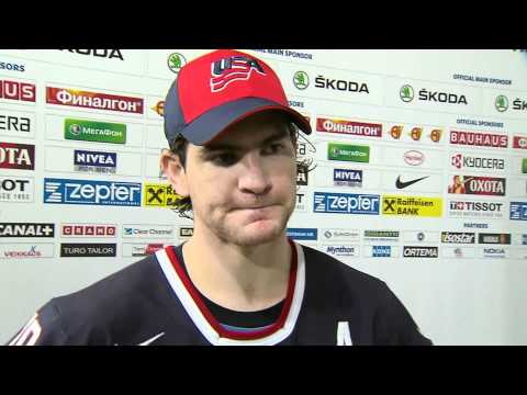 Jim Slater Discusses USA's Win Over Canada - 2012 IIHF Ice Hockey World Championship