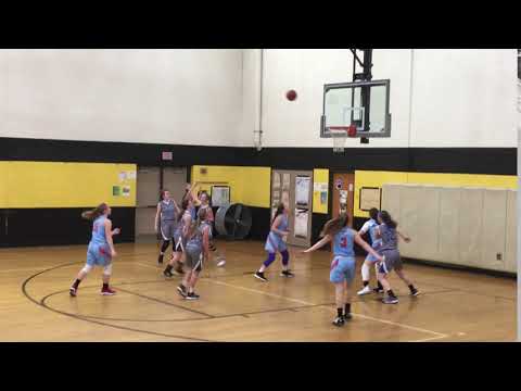 Claire Redd (#34/Light Blue) (2023) Offensive Rebound and 2 Points