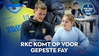RKC Waalwijk komt op voor gepeste Fay met maatschappelijk project Ieder1Gelijk | Voetbal Geeft
