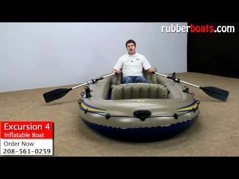 Intex Excursion 4 Inflatable Boat Video Review by Rubber Boats