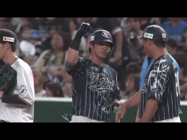 【6回裏】均衡を破る一打!! ライオンズ・岸潤一郎 レフトへ先制のタイムリーヒットを放つ!! 2024年8月21日 埼玉西武ライオンズ 対 オリックス・バファローズ