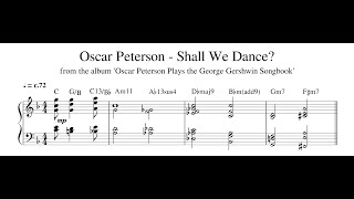 Oscar Peterson - Shall We Dance? - Piano Transcription (Sheet Music in Description)