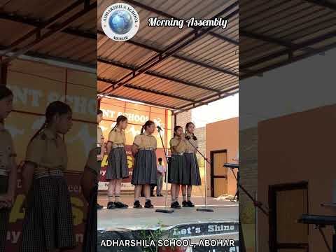 A fresh morning, a new beginning Morning Assembly at Adharshila School, Abohar.