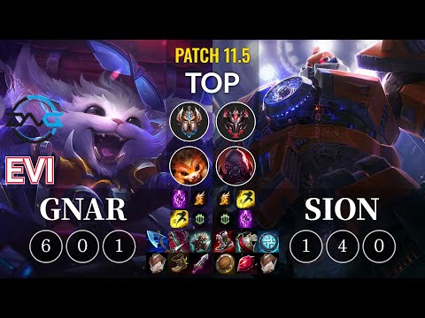 DFM Evi Gnar vs Sion Top - KR Patch 11.5
