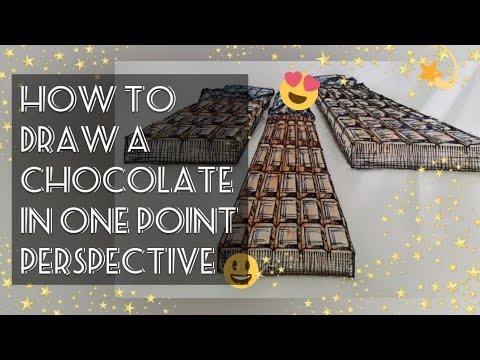 How to draw a Chocolate in One Point Perspective