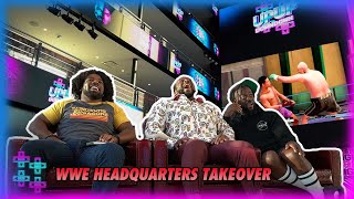 GAMING AT WWE HQ! | Big E vs. Kofi Kingston vs. Austin Creed