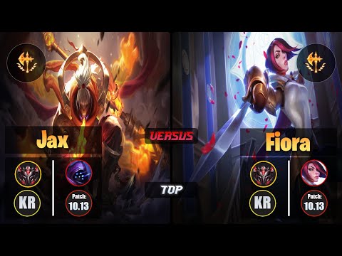 GrandMaster JAX [Conqueror] (Top) VS  FIORA - Grandmaster KR Patch 10.13
