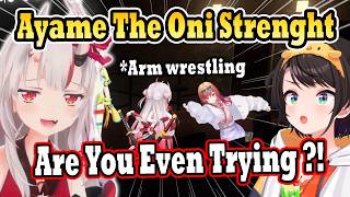 Ayame Crashes Ririka, Luna & Subaru in Arm Wrestling!