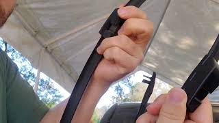 How to change, replace, wiper blades on BMW 750i,  7 series, f01, f02,  2009