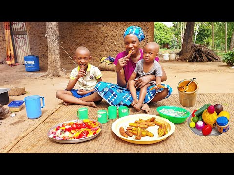Bananas + Peanut Sauce?? Traditional African Recipe with Fresh Salad Shocks Everyone!