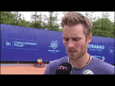 Norbert Gombos po výhře v 1. kole Poprad-Tatry Challenger 2016