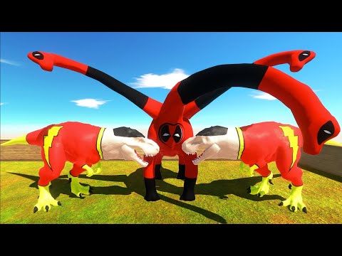 DEATH RUN JUNGLE vs DEADPOOL BRACHIOSAURUS - Animal Revolt Battle Simulator