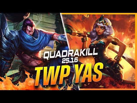 TheWanderingPro Yasuo QuadraKill - Yasuo vs Qiyana MID Patch 25.16 Gameplay S15