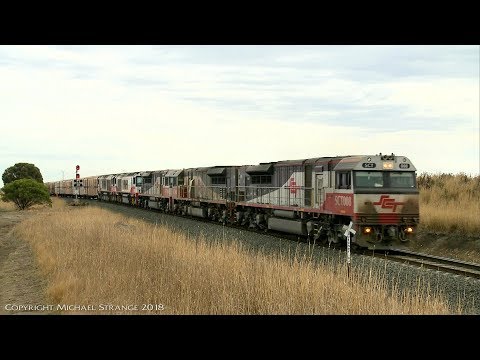 5PM9 SCT Freight Train With 5 Locomotives - PoathTV Australian Railways