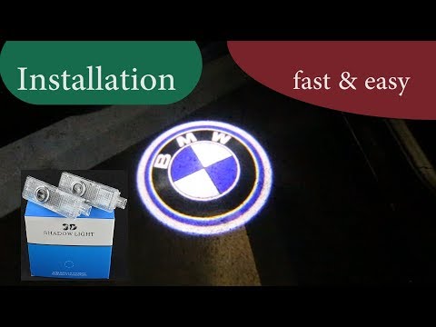 ★★ How to Install Door LED Laser Emblem Shadow 3D Lights BMW - Projector Logo Lights -