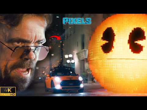 Pac-Man City Battle | Pixels (2015) Movie Scene