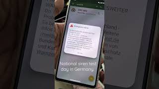 Sirens and warning apps | Germany | Test Day Today