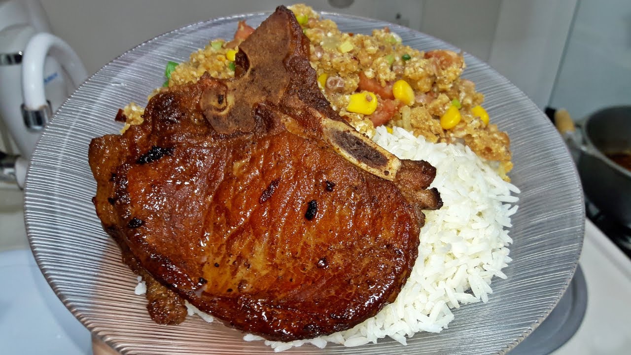 COMO FAZER E BISTECA SUÍNA/BISTECA DE PORCO