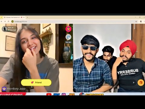 Panjabi  So Cute Girl | Monkey Chat live Video @JRY-Xtra @MonkeyChatDiarys  🐵 | Monkey Chat Videos 