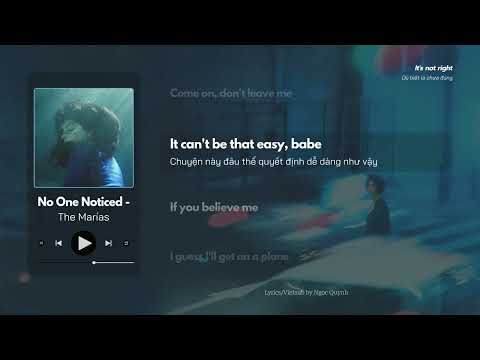 No One Noticed - The Marías [Lyrics/Vietsub]