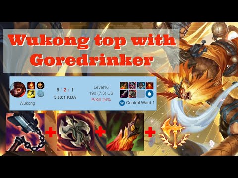 #9 Wukong Top with Goredrinker vs Volibear   Season 11 League of Legends Full Game Play   Wuclone
