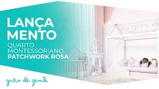 Quarto de Bebê Montessoriano Patchwork Rosa - Grão de Gente