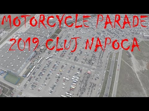 Motorcycle parade 2019 Cluj Napoca. Drone shots...