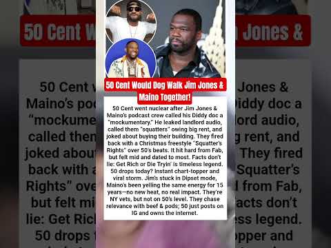 He has Would Dog Walk Jim Jones & Maino Together! #50cent #jimjones #maino #rap #hiphop #news #fyp