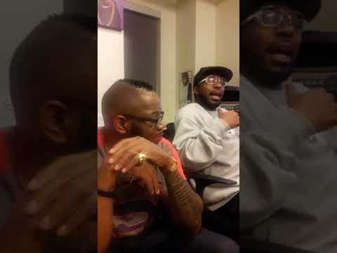 Antonio Cutz & Mystro Jones @ Roc Phizzel recording studio during (On Notice) production