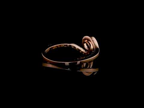 18K Rose Gold Diamond Wave Ring for Women ( Elegant Twist Design Lightweight Ring )