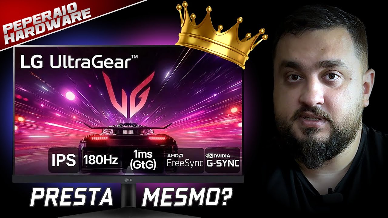 Miniatura da avaliação em vídeo de Monitor LG UltraGear Gamer 24" Full HD IPS 144Hz