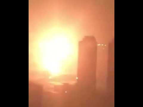 MASSIVE gas factory explosion caught on camera!!
