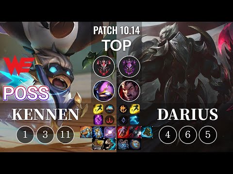 WE Poss Kennen vs Darius Top - KR Patch 10.14