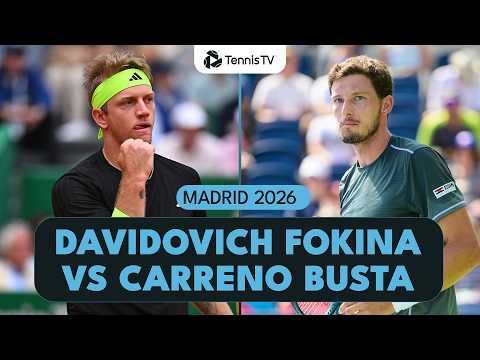 Alejandro Davidovich Fokina vs Pablo Carreno Busta | Madrid 2026 Highlights