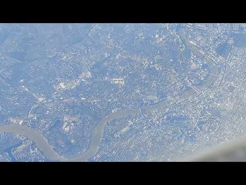 Flying over London at 38000 feet