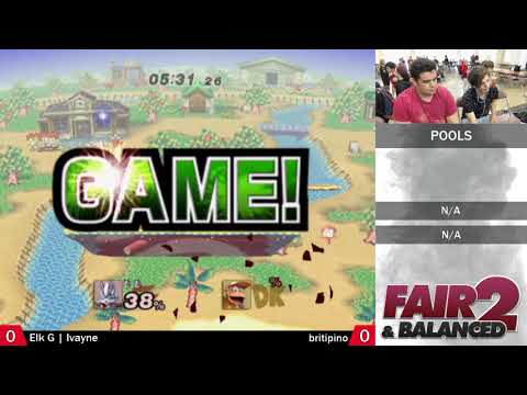 "Fair and Balanced 2" - Elk G | Ivayne (Wolf/Marth) v. britipino (Diddy) - Pools