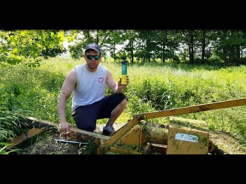Easy Way to Fix a Leaking Gearbox on a Bushhog (rotary cutter) - Use Corn Head Grease