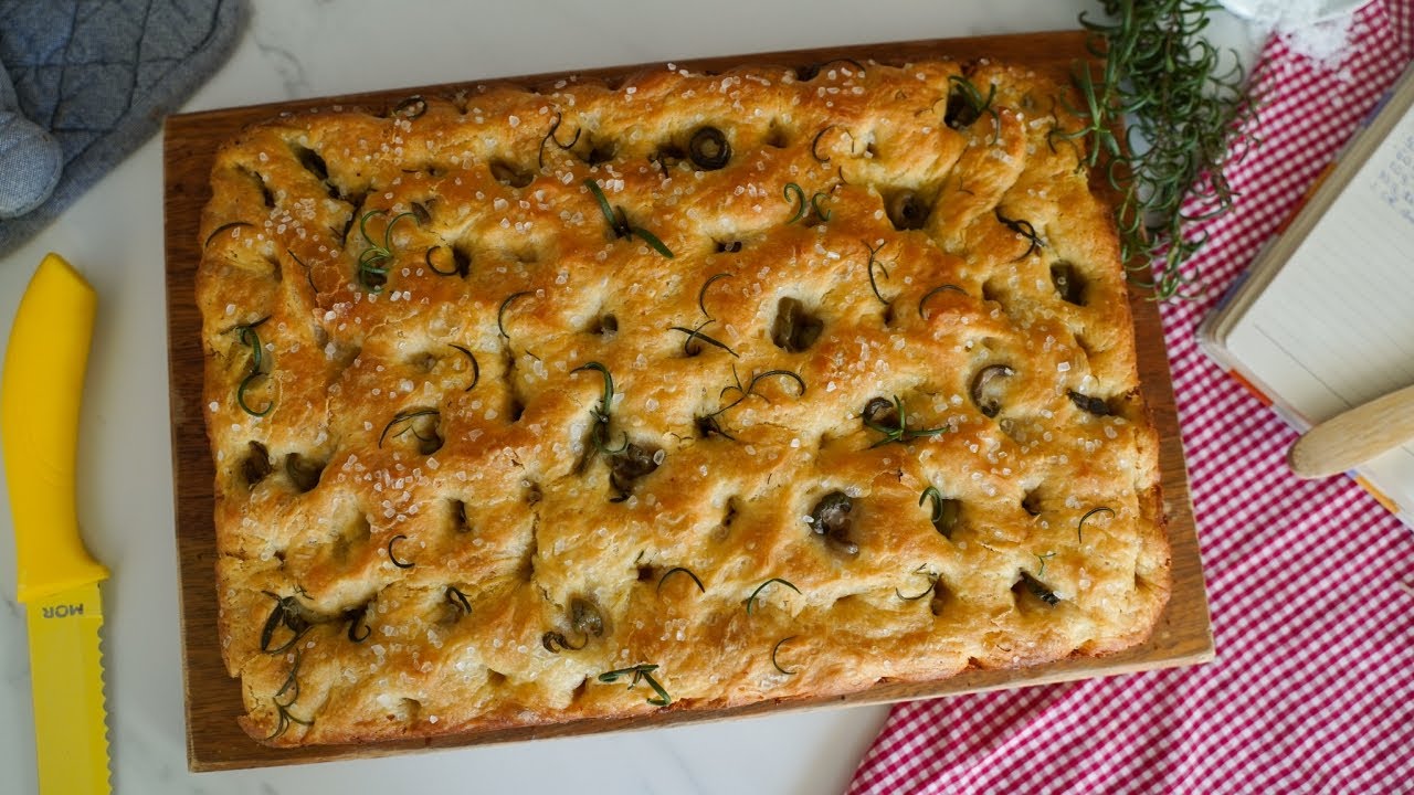 RECEITA DE FOCACCIA SIMPLES E FÁCIL DE FAZER | NÃO PRECISA NEM SOVAR