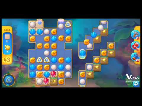 Fishdom. 9444 level no boosters and diamonds. 12 moves