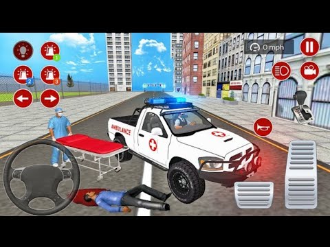Ambulance Pickup Truck Driving | City Emergency Rescue Simulator 2021 | Android Gameplay | American