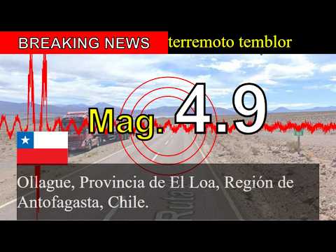 😱🚨Última hora: Un terremoto de magnitud 4,9 sacude Ollagüe, en la provincia de El Loa, región de Ant