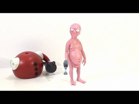 Video Review of the Toynami, Futurama Series 4 figure; Nudar
