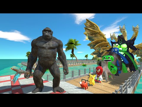 King Kong vs Ghidorah OASIS DEATH RUN - Animal Revolt Battle Simulator