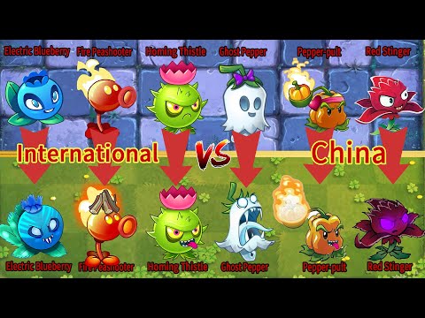 PvZ 2 Discovery - China VS International - Which Version Plant 's Best  - Plant Vs Plant(Part 5)